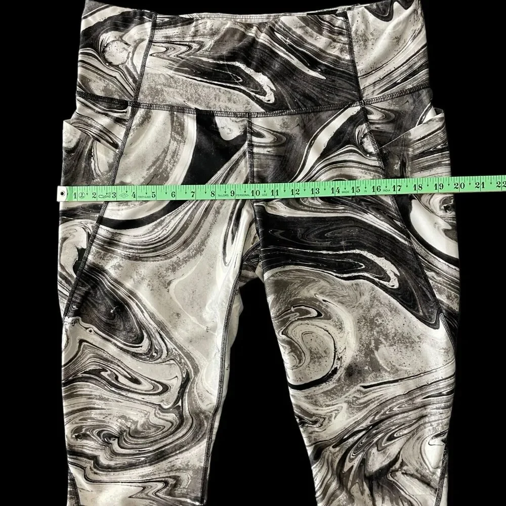 Xersion Women's High Rise Ankle Leggings \ Black & Gray SZ/XLP